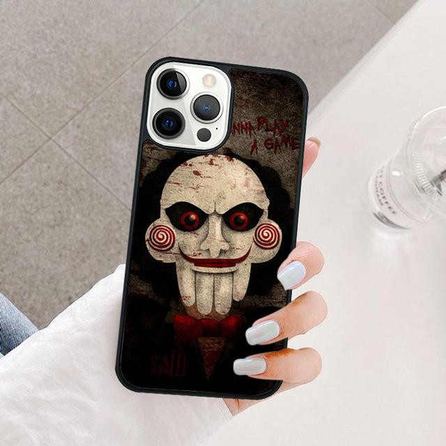 Jigsaw Saw Horror Phone Case Back Cover for iPhone 17 Air 16 15 14 13 11 12 Pro Max PlusS Shell Coque