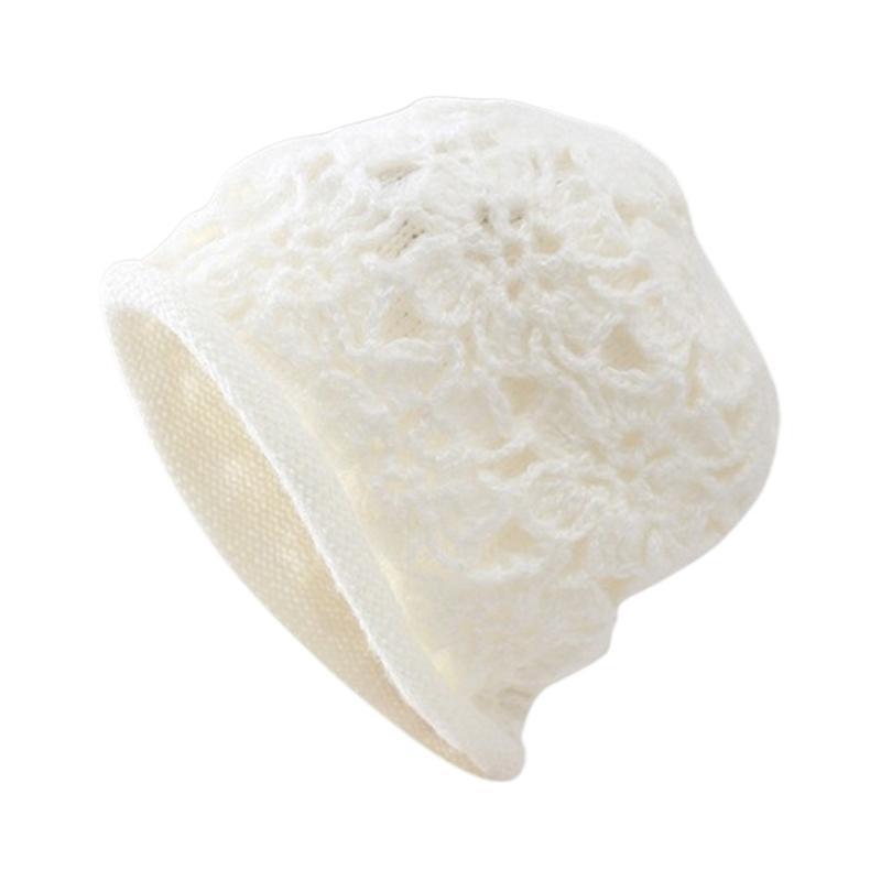 Häkelblumen-Damenmütze Gestrickte Damenmütze Multifunktionale Tragbare Kopfdekorationen für Drinnen, Draußen, Reisen, Camping