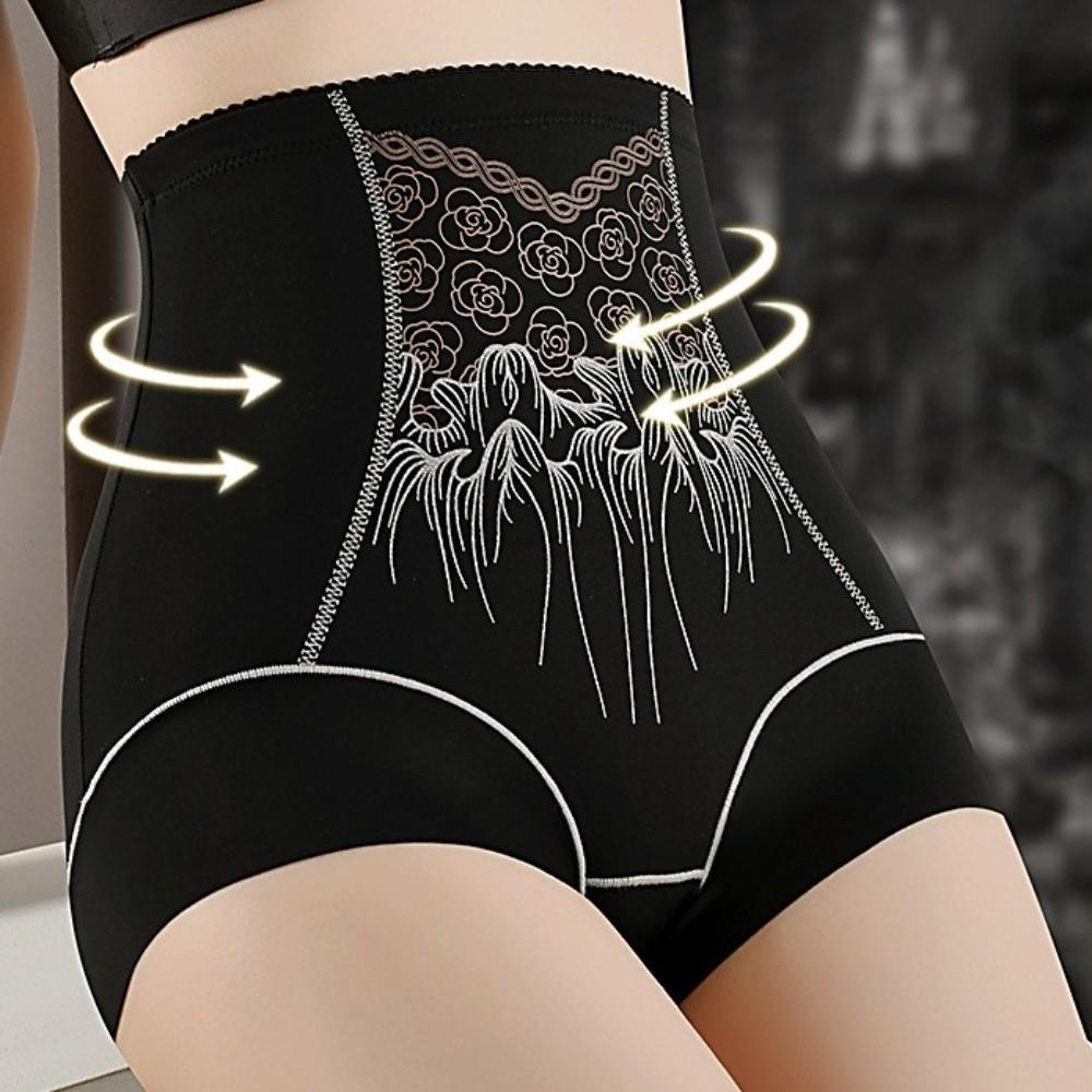 Shapewear Postpartum Body Shaper Flower Seamless Underpants Breathable Butt Lifter Briefs  Lady