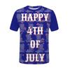 Women's Fashion Casual Independence Day Printed Round Neck Short Sleeve T-Shirt Top