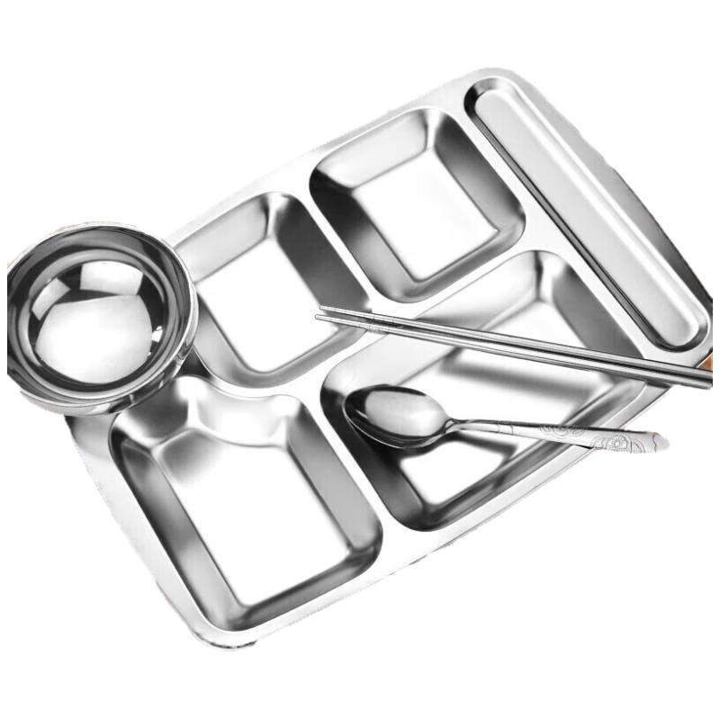 Huihuang Stainless Steel Divided Lunch Tray