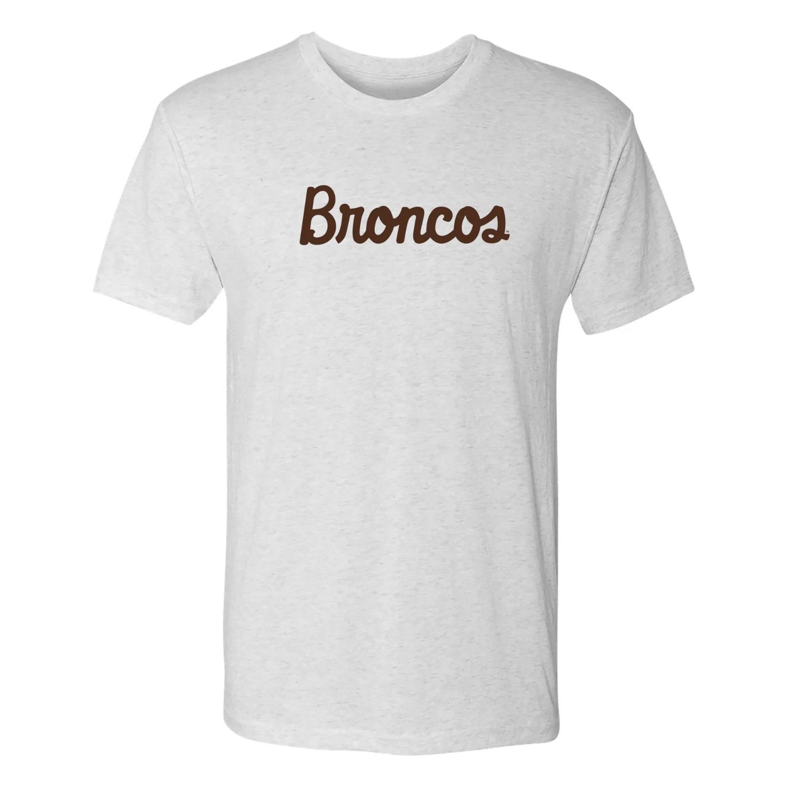 Western Michigan Broncos Script Wordmark NLA Triblend - Heather White XL