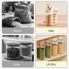 Cartoon-themed airtight storage jars, household dustproof containers, grain storage boxes, large-capacity plastic jars for coffe