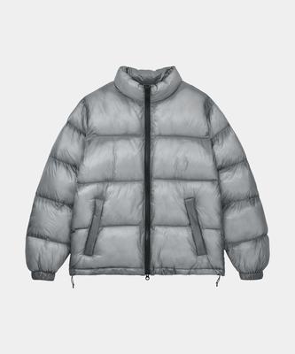 Lettercomo D-Shell Cross Puffer Steppjacke Grau