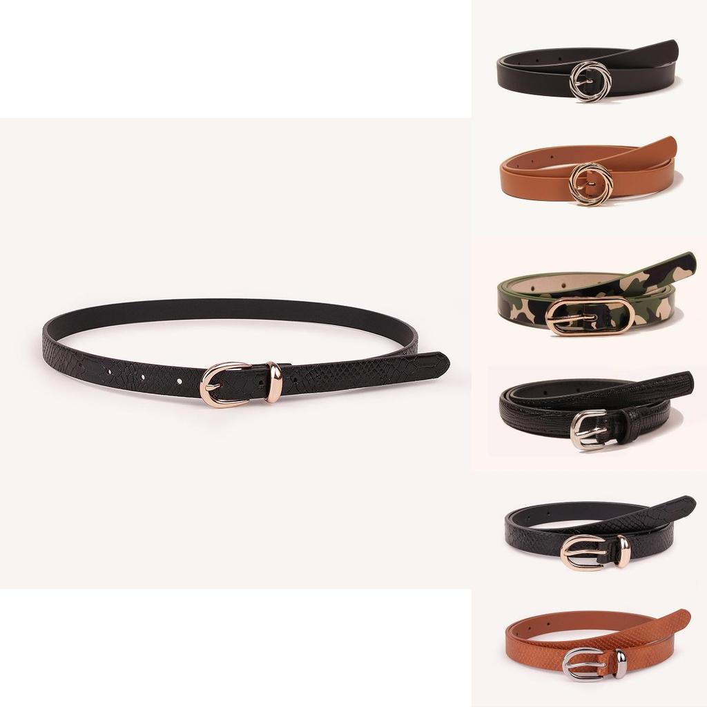 Snake Print Belt Combo Pack With Alloy Buckles For Elegant Daily Use