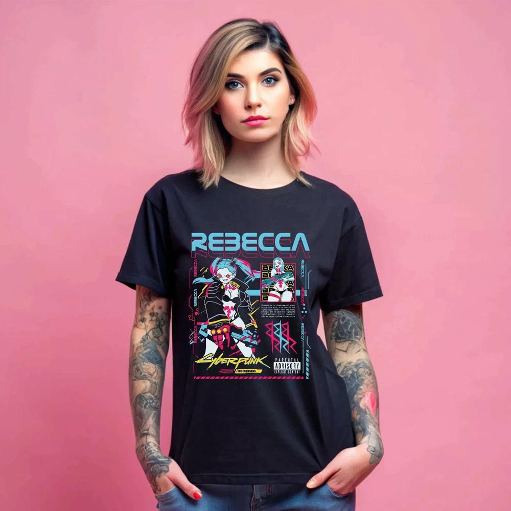 Anime Cyberpunk Edgerunners 2077 Anime Lucy Rebecca David Black T Shirt S