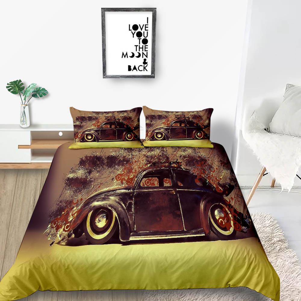 Cartoon Quilt Cover 3D Printing Bedding Cover Suit Twin King Size Highend Duvet Cover Set with Pillowcase for Boy Teen