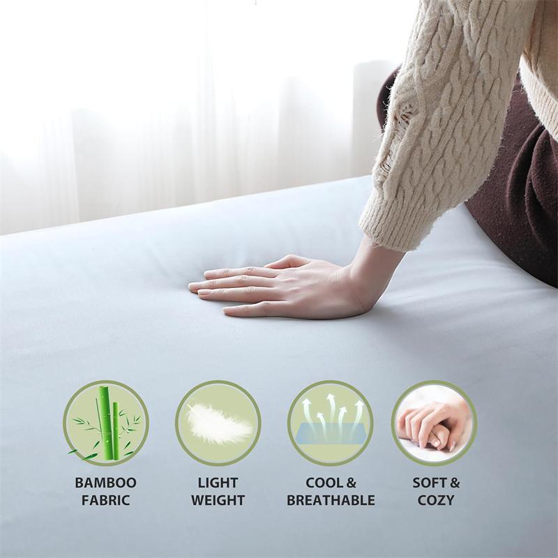 Hochwertiges Spannbettlaken Bambus-Matratzenbezug mit Gummizug Doppel- King- Queen-Size-Bettlaken 90/120/200 Spannbettlaken