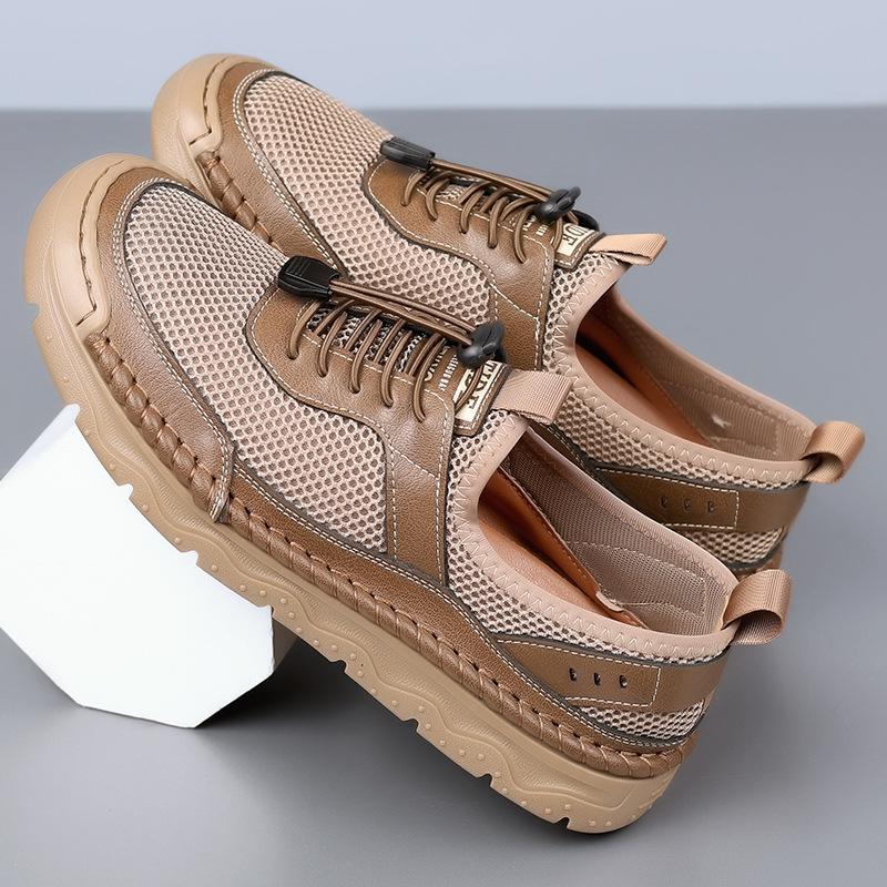 Fashion Breathable Mesh Summer Casual Shoes for Men Elastic Band Solid Color Running Sports Shoes Male Fashion New Designer Shoe Man