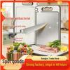 Stainless Steel Double-Sided Cutting Board with Sharpener, Diamond Texture, Wheat Straw, Large Size - Kitchenware Household.
