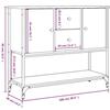 VidaXL Buffet chêne fumé 100x36x85 cm bois d'ingénierie 835556