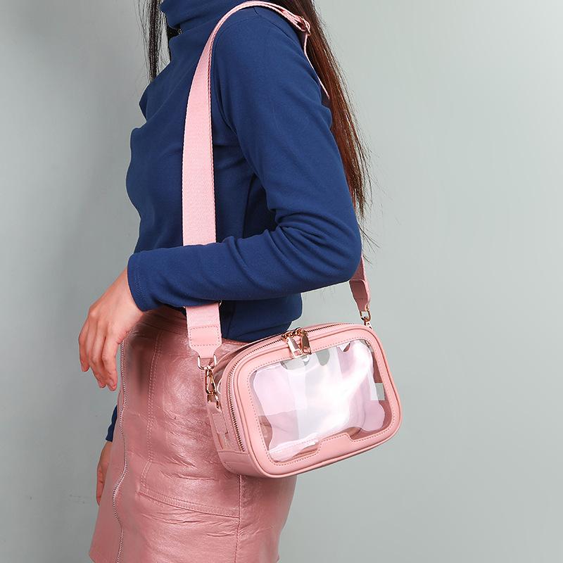 New Transparent Crossbody Bag for Women Fashionable Makeup Bag Women's Shoulder Bag