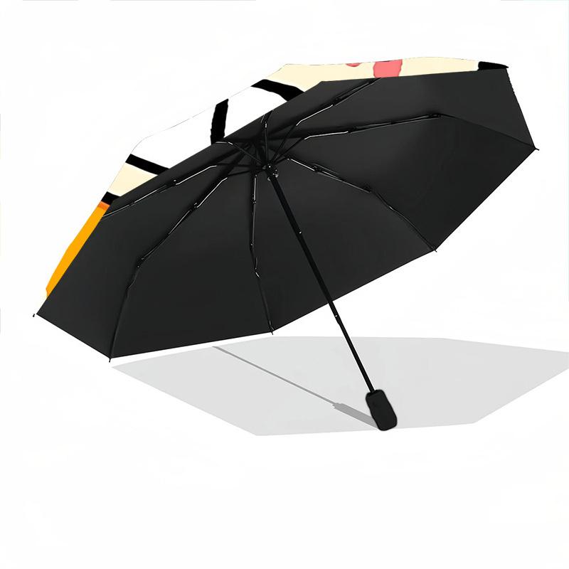1pc Bear, Smiling Adventure Auto Open/close, 8-Rib Iron Frame, Compact Folding Cute Umbrella All-Season Portable Umbrella for Travel 005