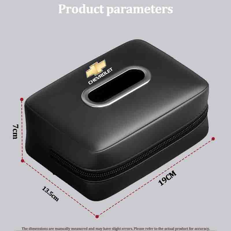 New Soft Leather Car Tissue Box Sun Visor Hanging Paper Towel Holder Storage Bag For Chevrolet Spark Captiva Cruze Z71 Sail Aveo