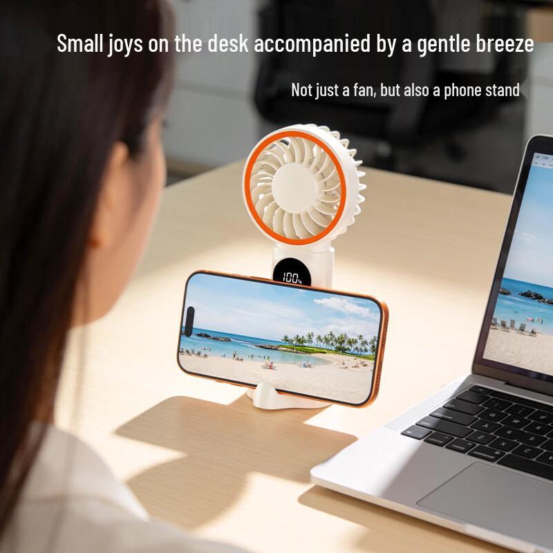 ZISIZ Digital Display High-Speed Turbine Portable Handheld Fan