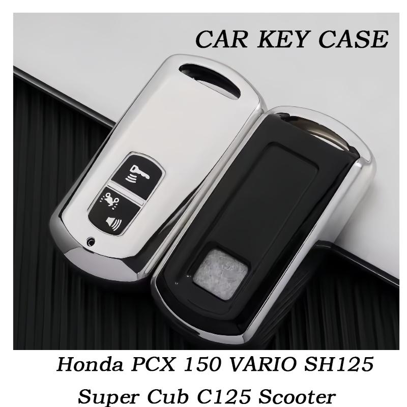 2 Buttons Car Motor Remote Key Cover Case For Honda PCX 150 VARIO SH125 Super Cub C125 Scooter Key Holder Shell Keychain