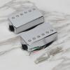FLEOR Alnico5 Guitar Humbucker Neck and Bridge Pickup Chrome LP Guitar Pickup Parts Pickup, 4-Wire Set, Fit, Style,