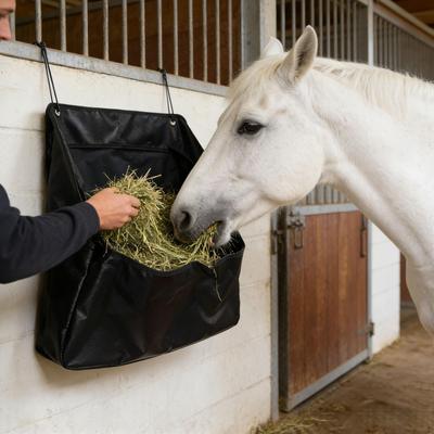 Horse Hay Bag Heavy Duty Oxford Cloth Outdoor Equestrian Equipment Hanging Feeding Pouch