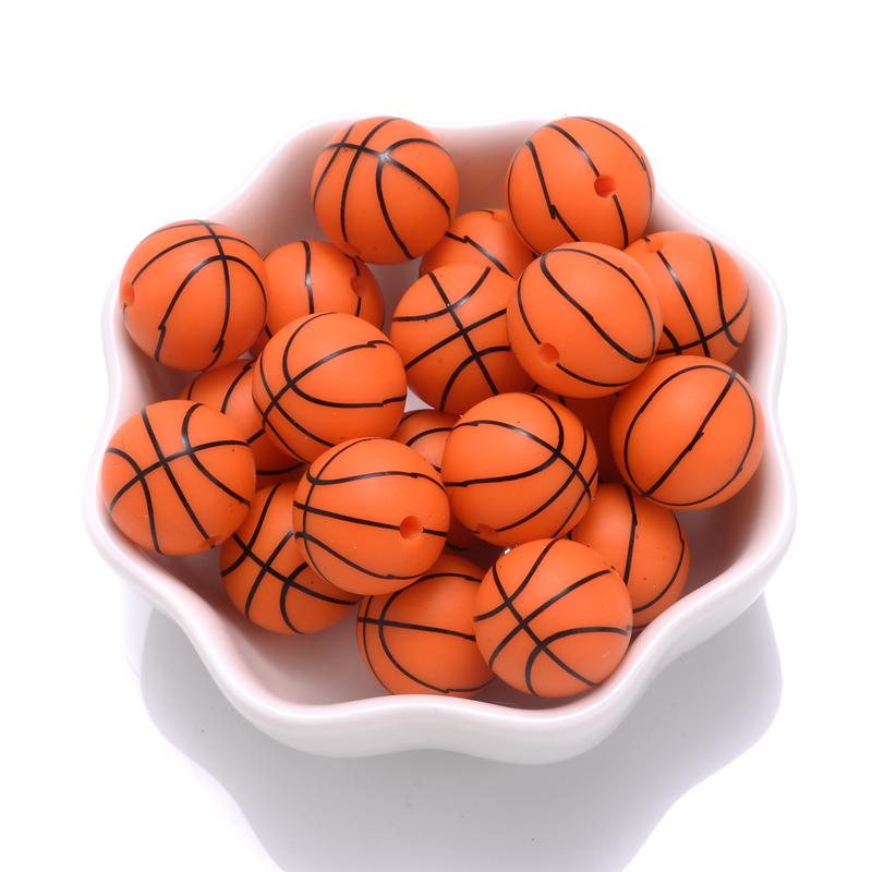 10Pcs 15mm Colorful Print Leopard Pattern Silicone Beads Ball Shape Teething Jewelry Beads For Teether Pacifier Chain Necklace