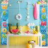 [JIT] 1pc, Hawaiian Beach Theme Decorative Couplet, Size: 180cm * 30cm/70.8in * 11.8in - Outdoor Couplet, Multi functional Durable Polyester Fiber Ind