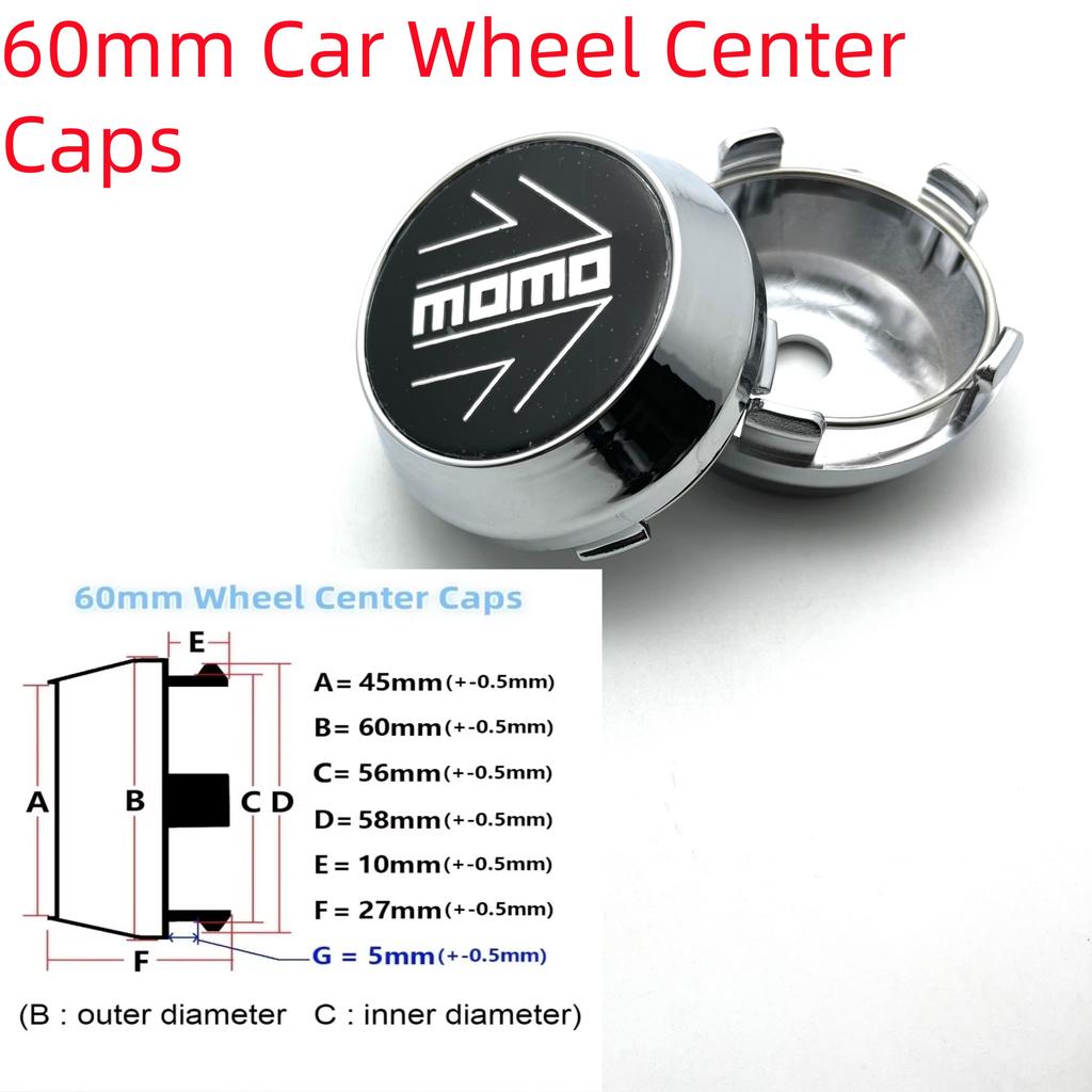 4 pièces 60mm 64mm 65mm Cache-moyeu de roue de voiture Capuchons hauts Adaptés 45mm MOMO Flèche Emblème Badge Autocollants Style Accessoires Auto