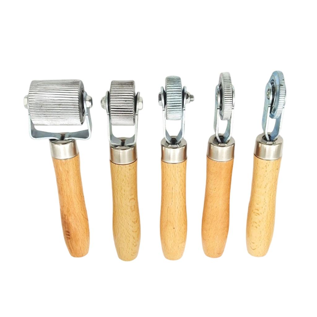 Heavy Duty Ergonomic Motorcycle Muffler Roller Installation Kit Featuring Rust Resistant Alloy Steel And Wooden Handle