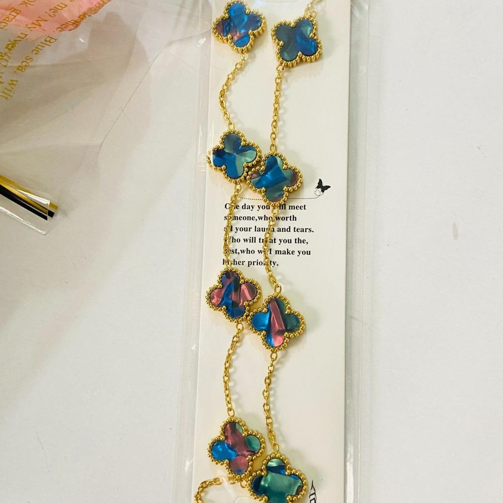 10-flower Clover Necklace - Minimalist & Stylish Titanium Steel Four-leaf Clover Necklace 10-flower