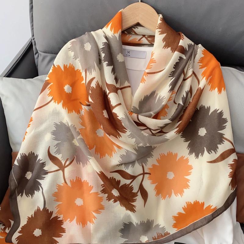 DKjiaFushi Women's Floral Print Long Shawl Scarf