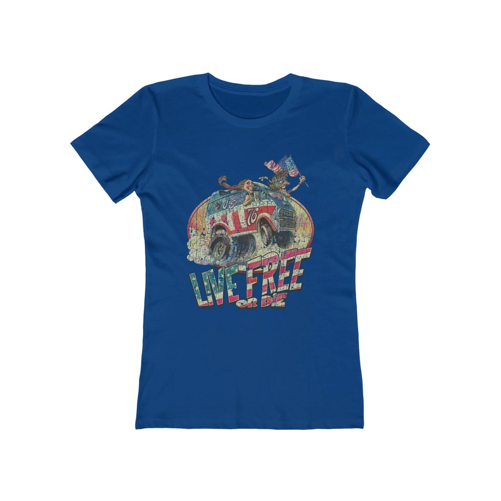 Live Free or Die 1976 Vintage Women s T shirt L