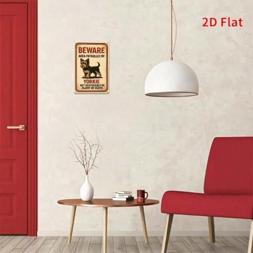 Vintage Beware of Dog Metal Sign Rustic Wall Decor Home Bar Garage Man Cave