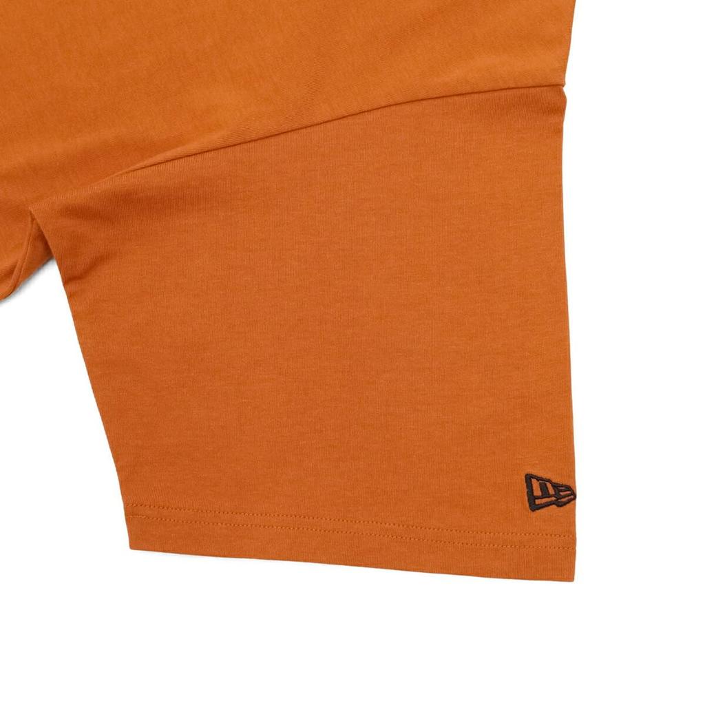 New Era Short Sleeve Oversized Rust Orange Black Oversized Cotton Tee Box Logo T-shirt S/S