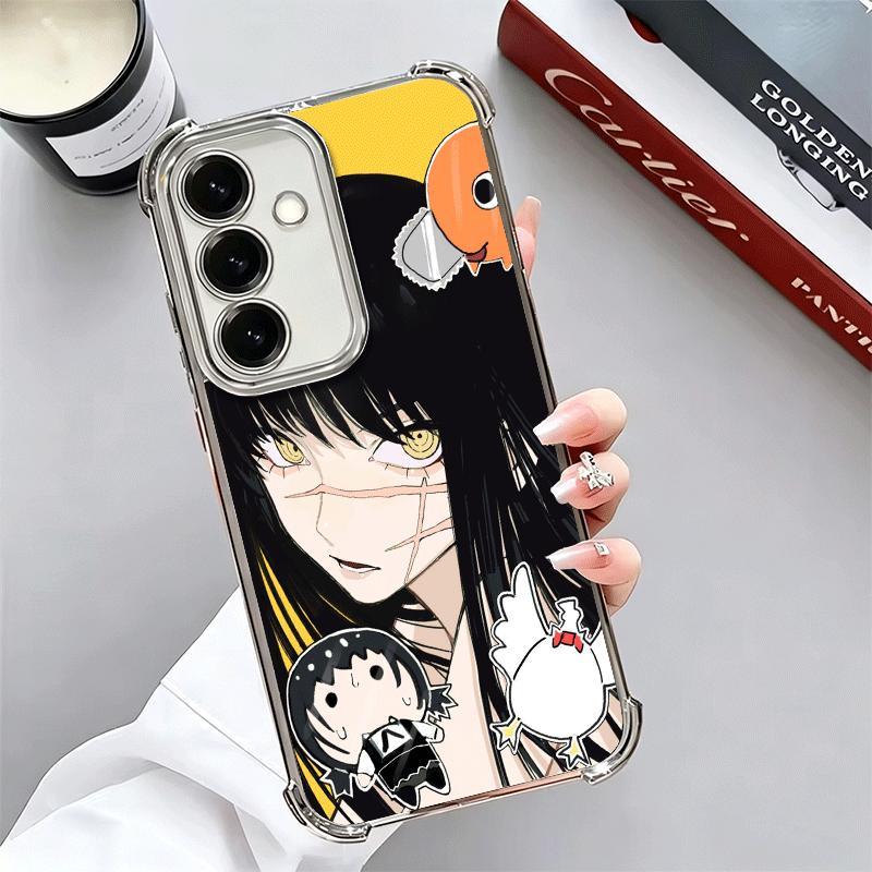 Anime Character Yoru War CSM Plating Phone Case For Samsung A17 A07 A37 A57 A16 A56 A15 A55 A14 A54 A13 A53 A26 A36 A25 A35 A24
