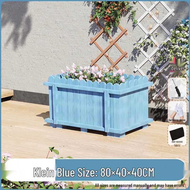 Hualongdun Carbonized Solid Wood Outdoor Planter
