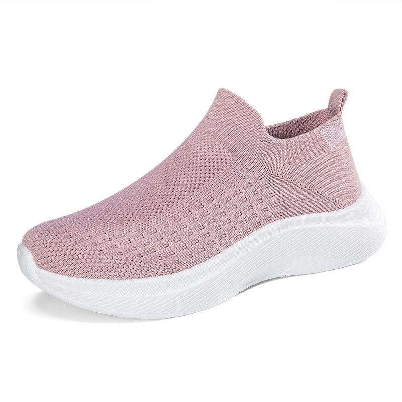 Large Size New One-pedal Cover Foot Walking Light Lazy Shoes Flying Woven Mesh Casual Shoes Couple Shoes