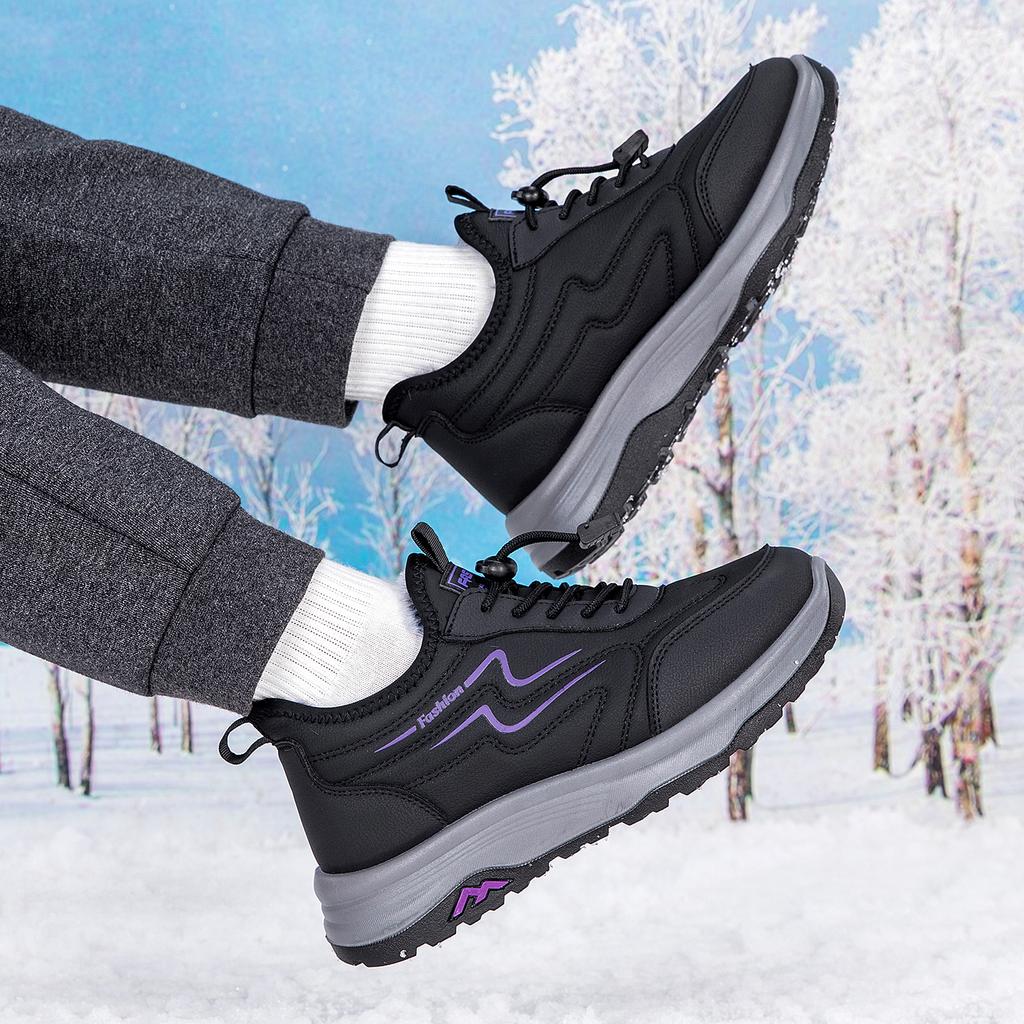 Men Large Size Warm Lined Boots High Top Shoes Winter Walking and Commuting Casual Outdoor Travel Daily Boots Style Sizes 36-44