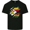 Torn Zimbabwe Flag Zimbabwean Day Football Unisexs Light Cotton TShirt