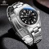 ADDIESDIVE Men's High-End Automatic Mechanical Watch with Calendar, Stainless Steel.