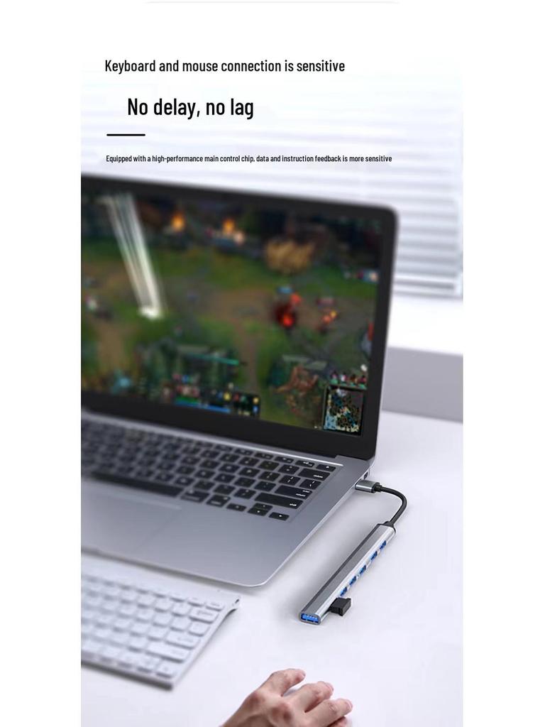 Najlepiej sprzedający się 7-portowy hub USB 3.0 stacja dokująca typu C