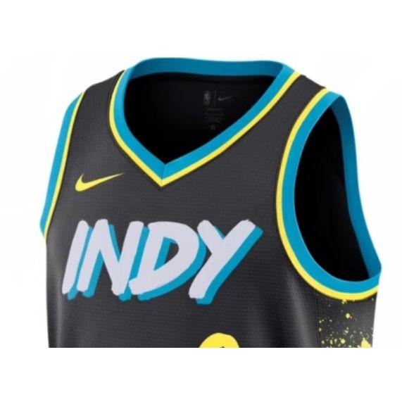 Nike SW Fan Edition 23-24 Season Haliburton Pacers 0 Number Letter Print Casual Sleeveless Basketball Jersey Unisex Jersey Black DX8504-010