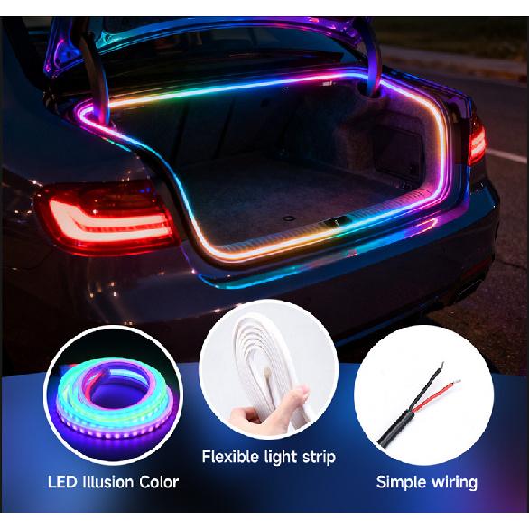 Car Trunk High-brightness LED Atmosphere Light Strip Flexible Interior RGB Colorful Neon Atmosphere APP Control Car Accessories Neon Lights 4