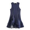 Jnleaog Autumn New Women's Clothing Fashion Style Stylish In Stock Asymmetric Ruffles Waist-Tight Dress