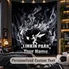 GobelenasLinkin Parkas Individualus Vardas Tekstas Personalizuotas Sieninis Kabantis Gobelenas Namų Sienų Dekoras