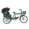 Rickshaw Model Retro Design Decorative Interesting Alloy 3 Wheel Rickshaw Desktop Ornament for