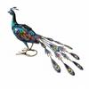Solar Peacock Statue Hued Yard Light Lighted for Balcony