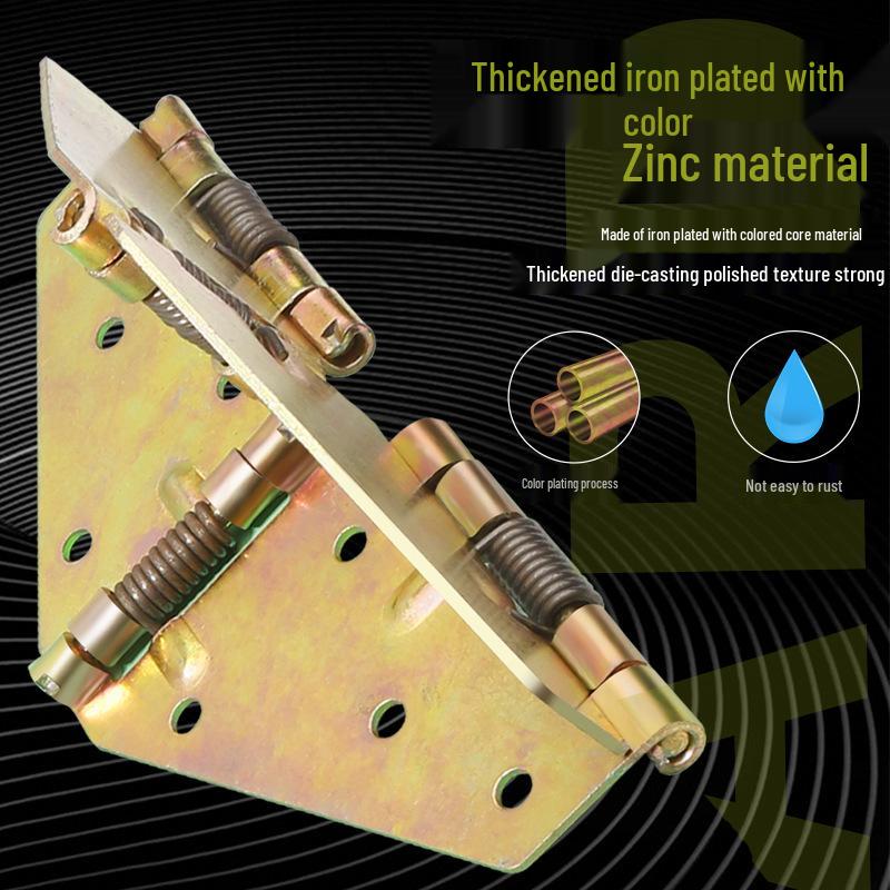 180° Foldable Butterfly Hinge for Dining Tables: Square to Round Conversion with Cross Spring Buckle