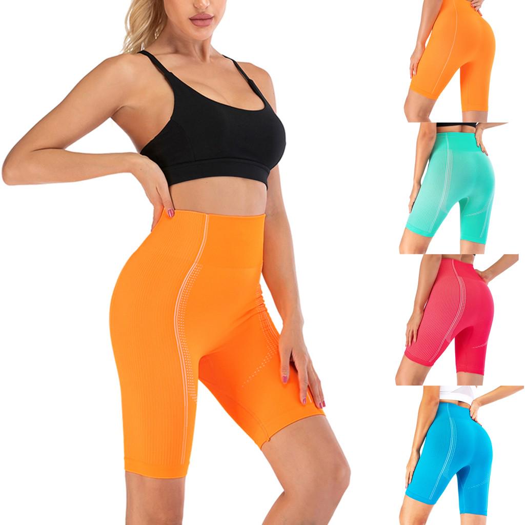 Buy biensn.Women's Casual Solid Color High Waist Sports Fitness Yoga