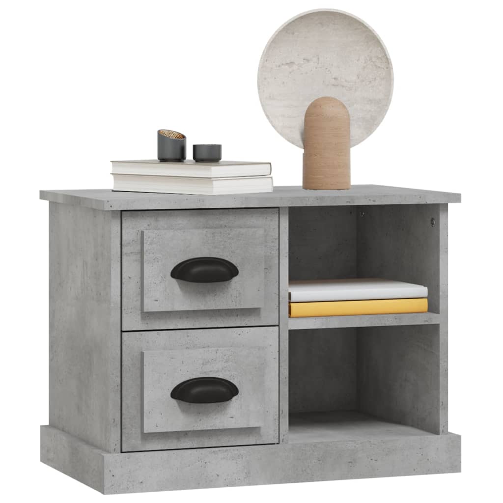 Nightstand Concrete Gray 60x35.5x45 Cm