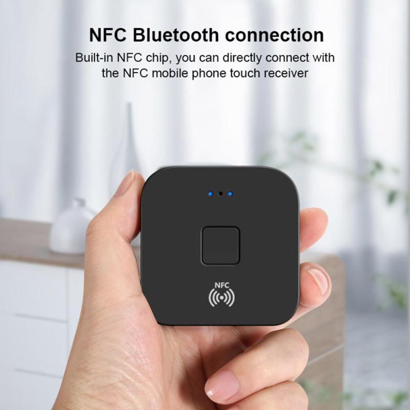 Bluetooth 5.0 Audio Receiver Wireless Transmitter NFC Car Wireless Speaker Adapter 3.5mm AUX+2 RCA
