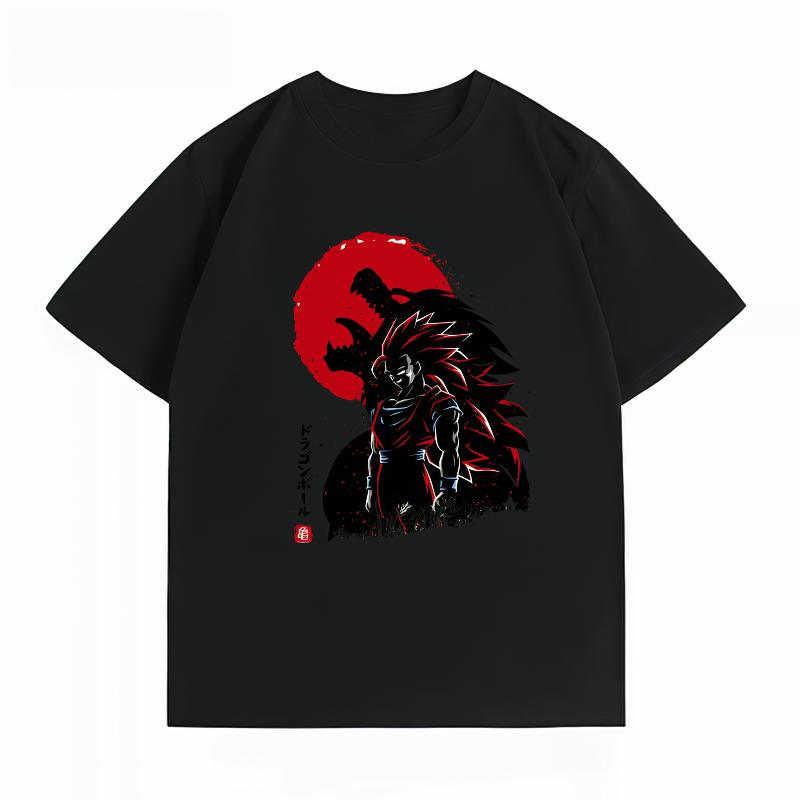 Dragon Ball Goku Super Saiyan 4 Japanese Style Print Tshirt Casual Short Sleeve Cotton Anime Streetwear Unisexs Tshirt