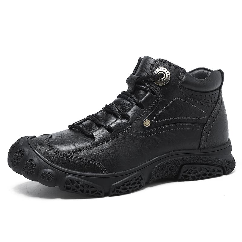 

Мужская новая кожаная спортивная обувь на открытом воздухе, повседневная обувь, деловая кожаная обувь для доски, ботинки 43